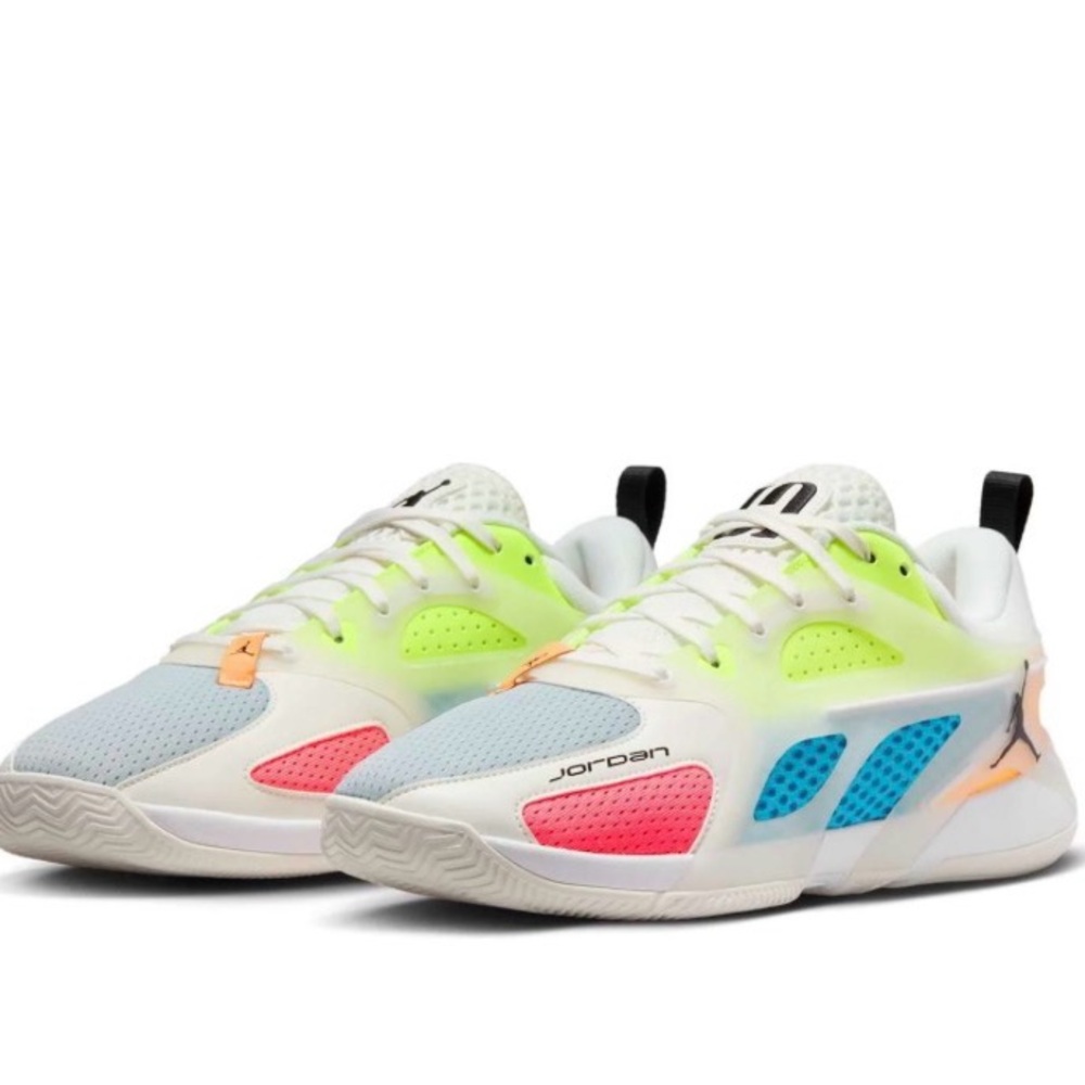 NWT Jordan Heir Series Neon and Blue Athletic Sneakers - Picture 3 of 6
